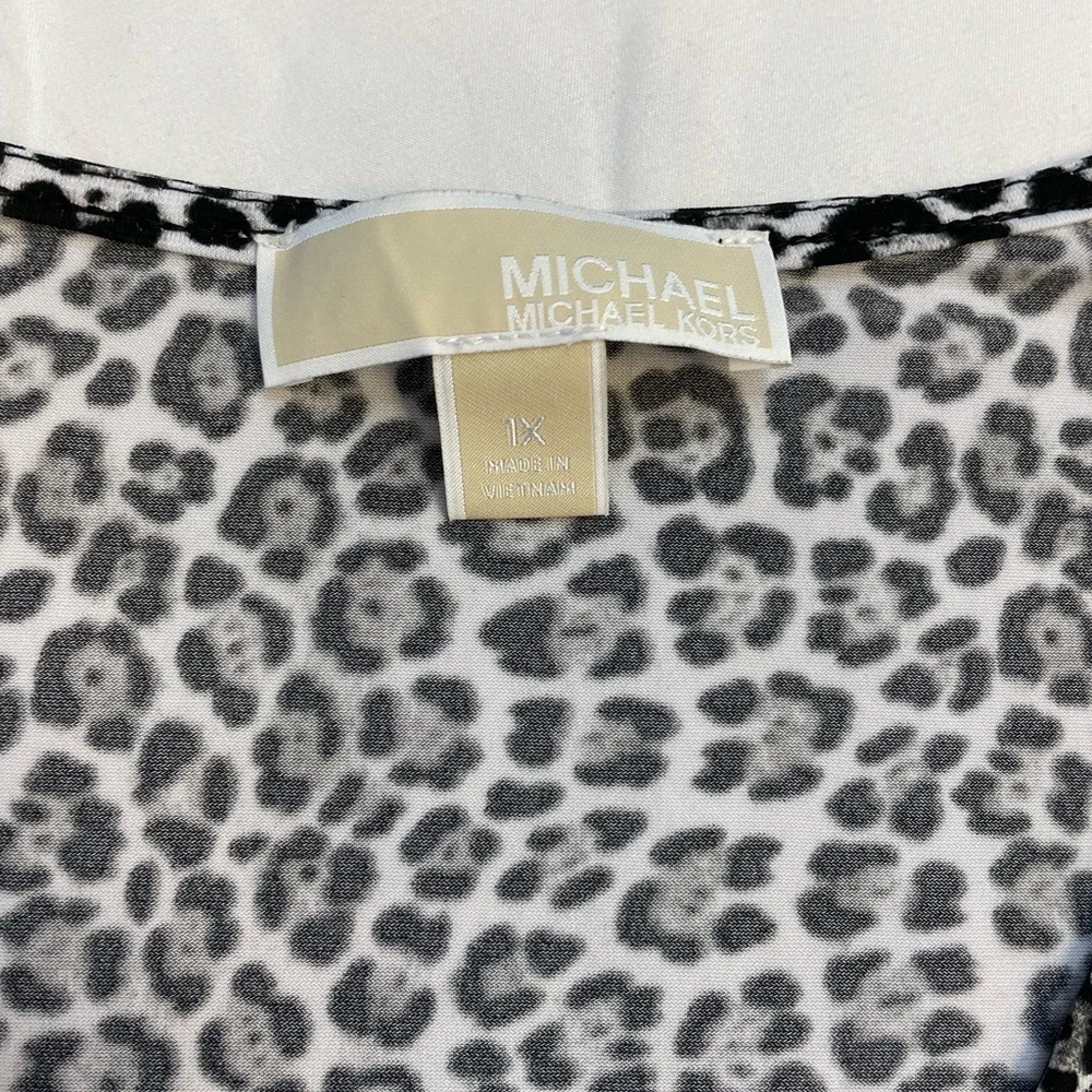 Michael Kors leopard print top 1x SI11‎